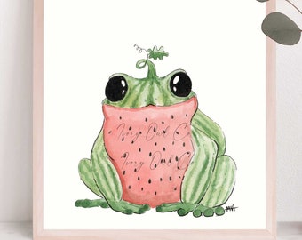Watermelon Frog Print
