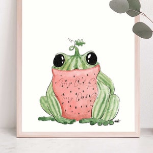 Watermelon Frog Print