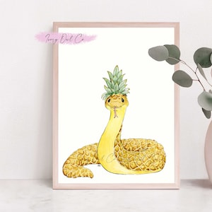 Pineapple Snake Print