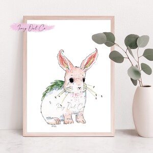 Pink Lily Bunny Print