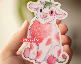 Strawberry Cow Sticker