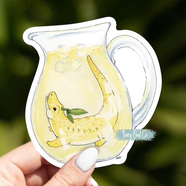 Sticker alligator citron