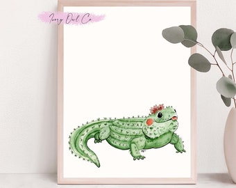 Cactus Bearded Dragon Print