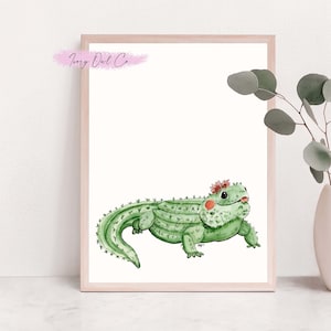 Cactus Bearded Dragon Print