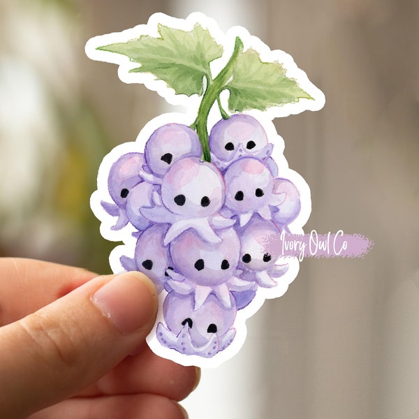 Sticker poulpe raisin