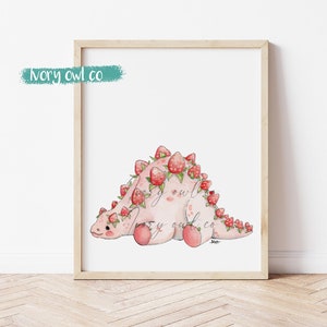 Strawberry Dino Print