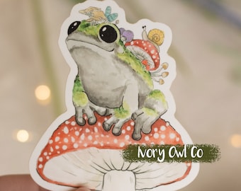 Mushroom Frog Sticker