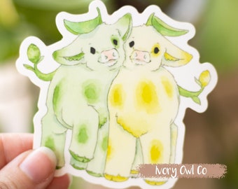 Lemon lime Cows Sticker