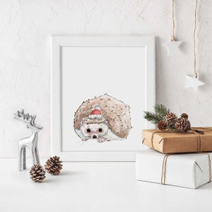 Gemütlicher Weihnachts Igel Print
