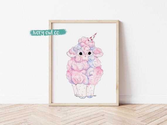 Cotton Candy Sheep Print - Etsy