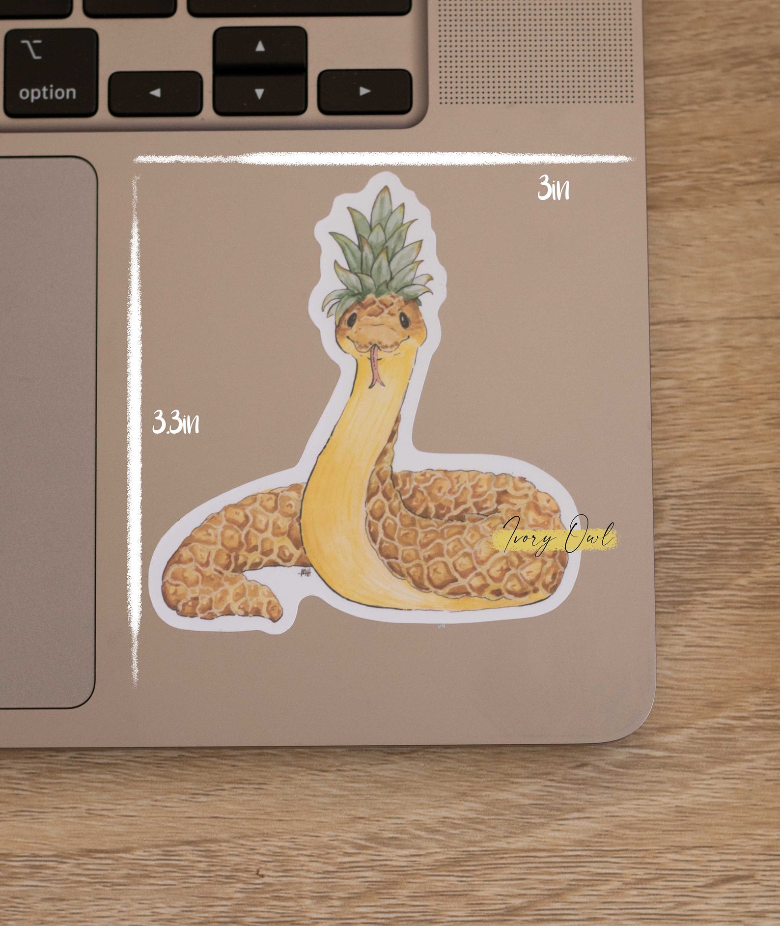 Pineapple Snake Sticker Etsy