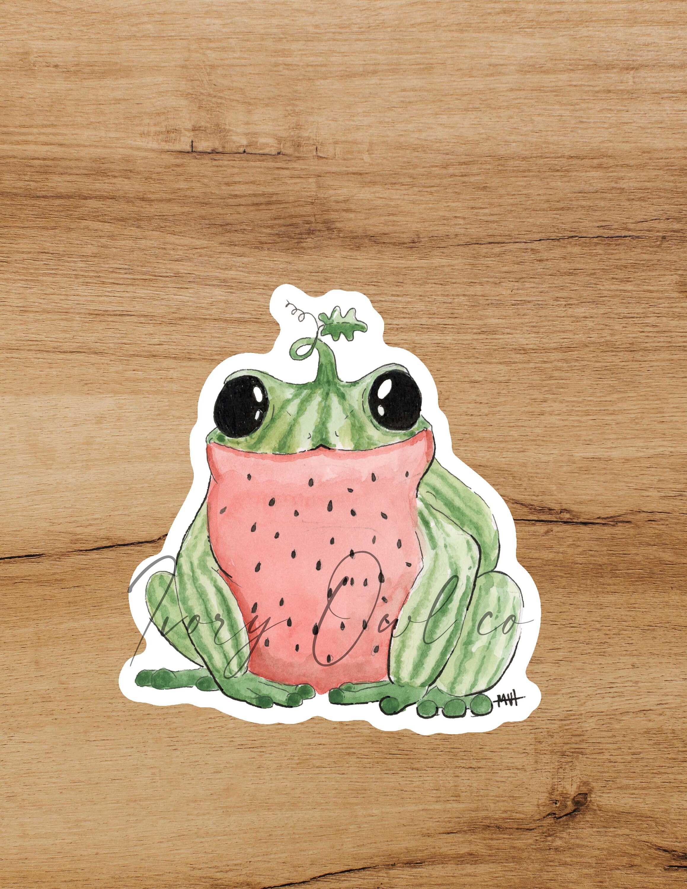 Watermelon Frog Sticker