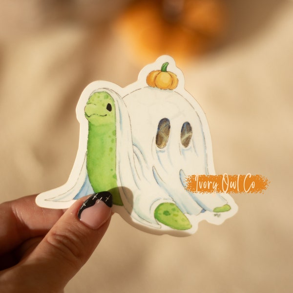 Spooky Ghost Turtle Sticker