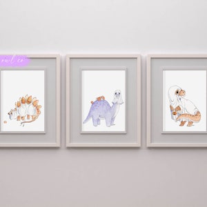 Spooky Ghost Dinos Three Prints