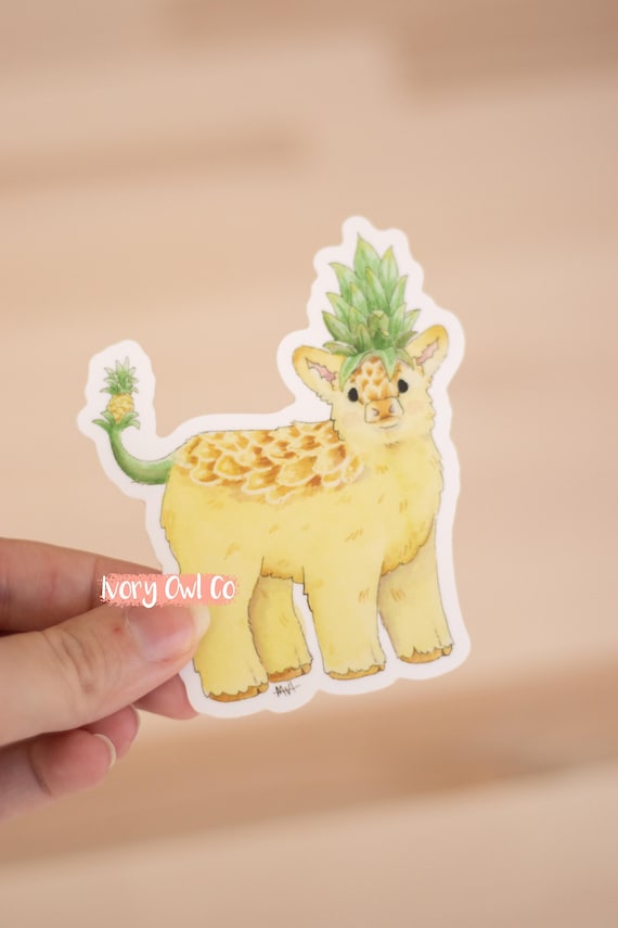 Pineapple Cow Sticker Etsy
