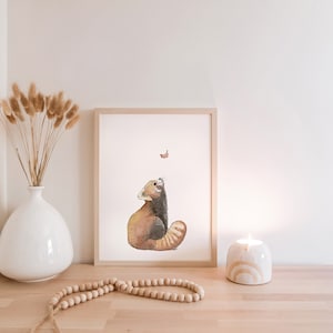 Red Panda Watercolor Print