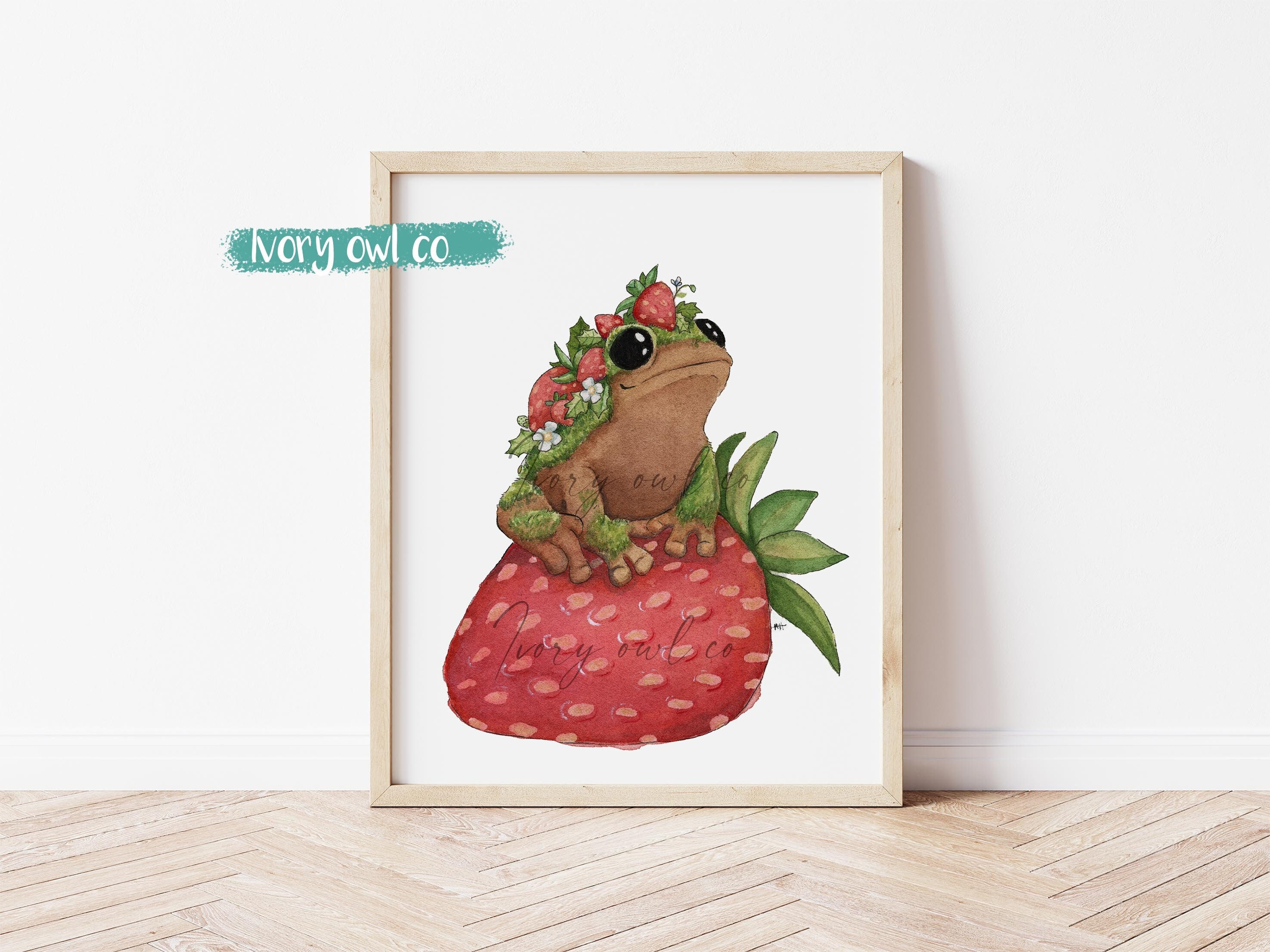Strawberry Frog Print