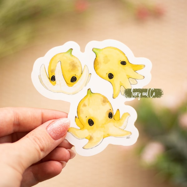 Sticker Poulpe banane