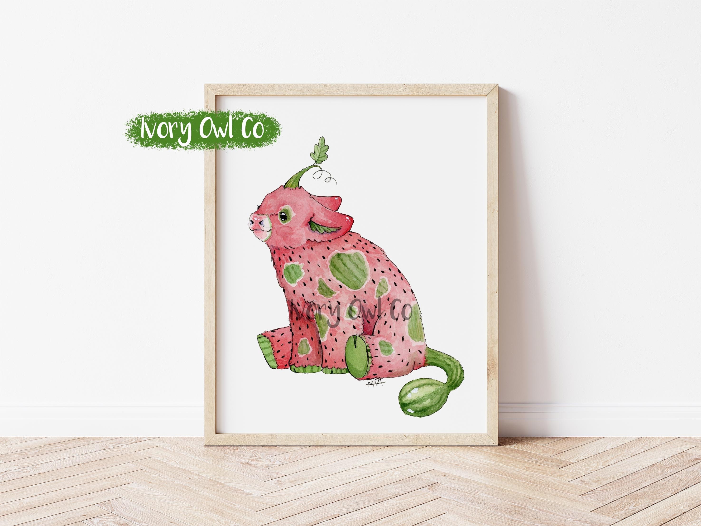 Watermelon Cow Print