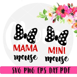 MAMA & MINI RATÓN, archivo de corte para Cricut, Silhouette, png, pdf, svg, eps, dxf...