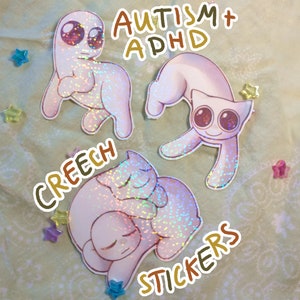 Tbh Creature Autism Creature 5PCS Stickers for Wall Laptop Anime Bumper Kid  Living Room Decor Cute Room Art Car Funny Stickers