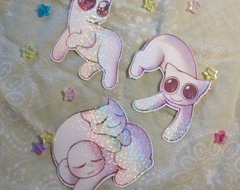 autism and adhd creature holographic stickers !!