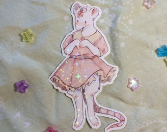 angelina ballerina holographic sticker !!