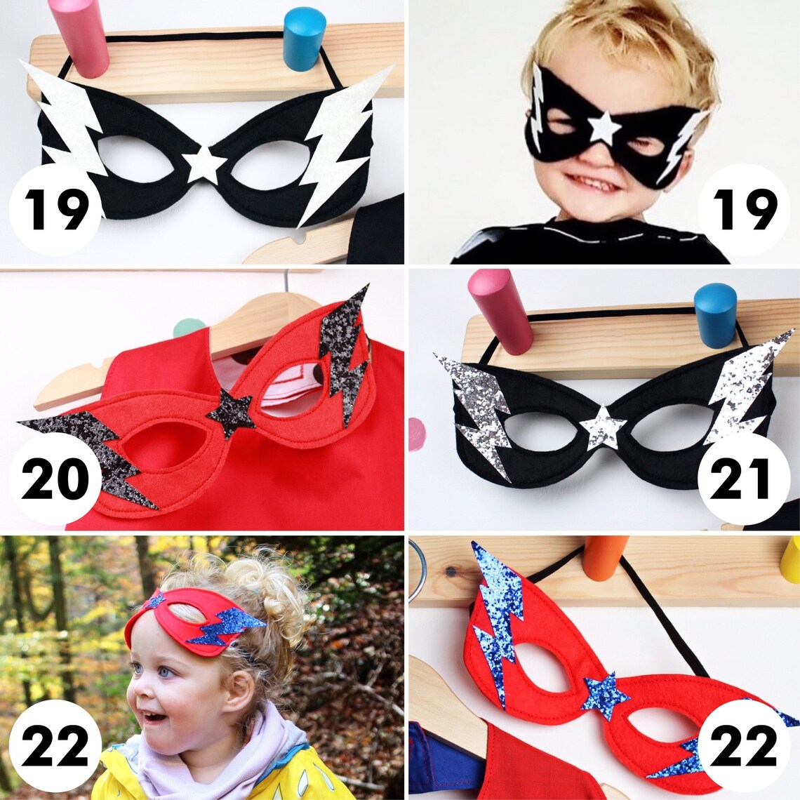 Handmade Childrens Superhero Eye Mask Kids Costume Dress Up Etsy
