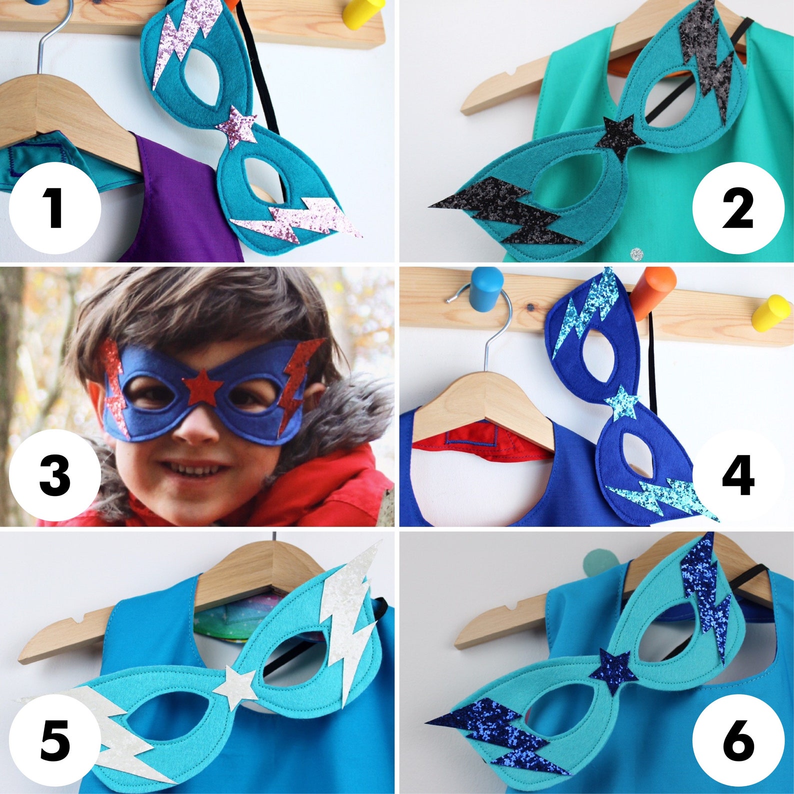 Handmade Childrens Superhero Eye Mask Kids Costume Dress Up Etsy