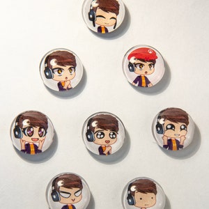 Robert Cossyleon Glass Cabochon Magnets (Handmade)