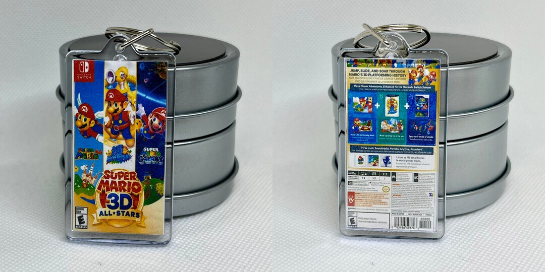 9 Styles Miniature Nintendo Switch Game Case Keychains doublesided