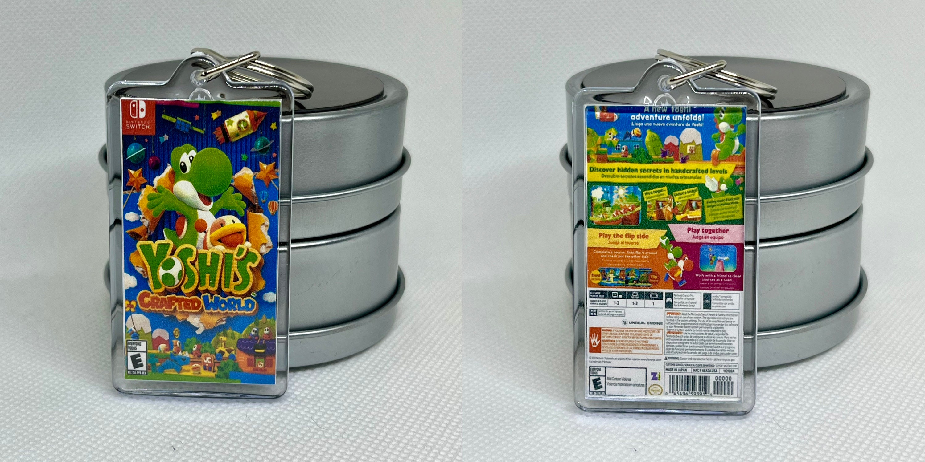 4 Styles Miniature Nintendo Switch Game Case Keychains doublesided