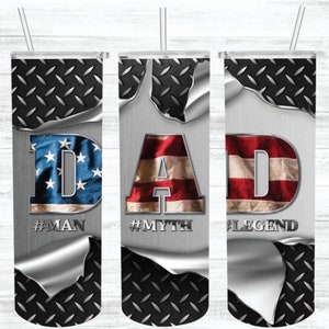 Father&#39;s Day Sublimation Tumbler, #MAN, #MYTH, #LEGEND, Father&#39;s Day Gift, Gift for Dad,