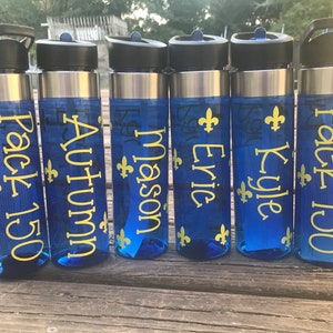 Plastic Scout Water Bottle, End of Year Gift, Troop Gift, Hiking, Camping, Personalized, Reusable, Custom, Portable, Scout Water Bottle