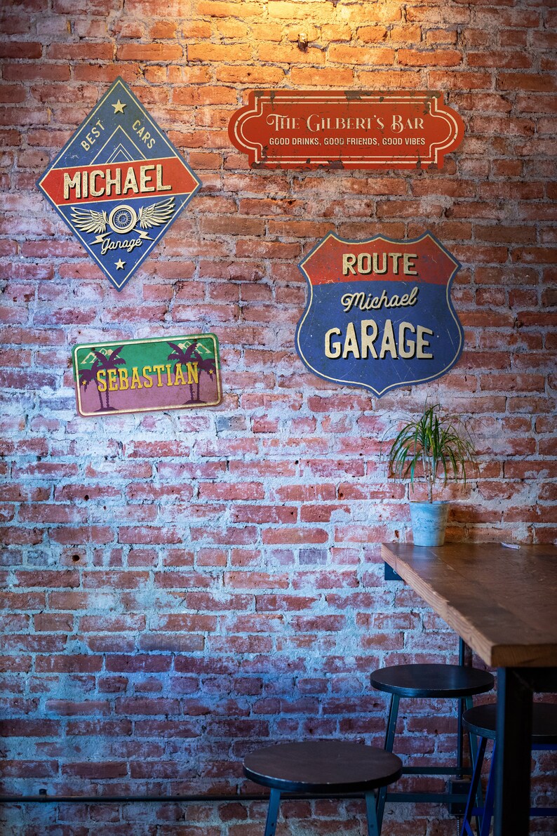 Man Cave Aluminum Sign Custom Metal Wall Art for Home Bar or Etsy