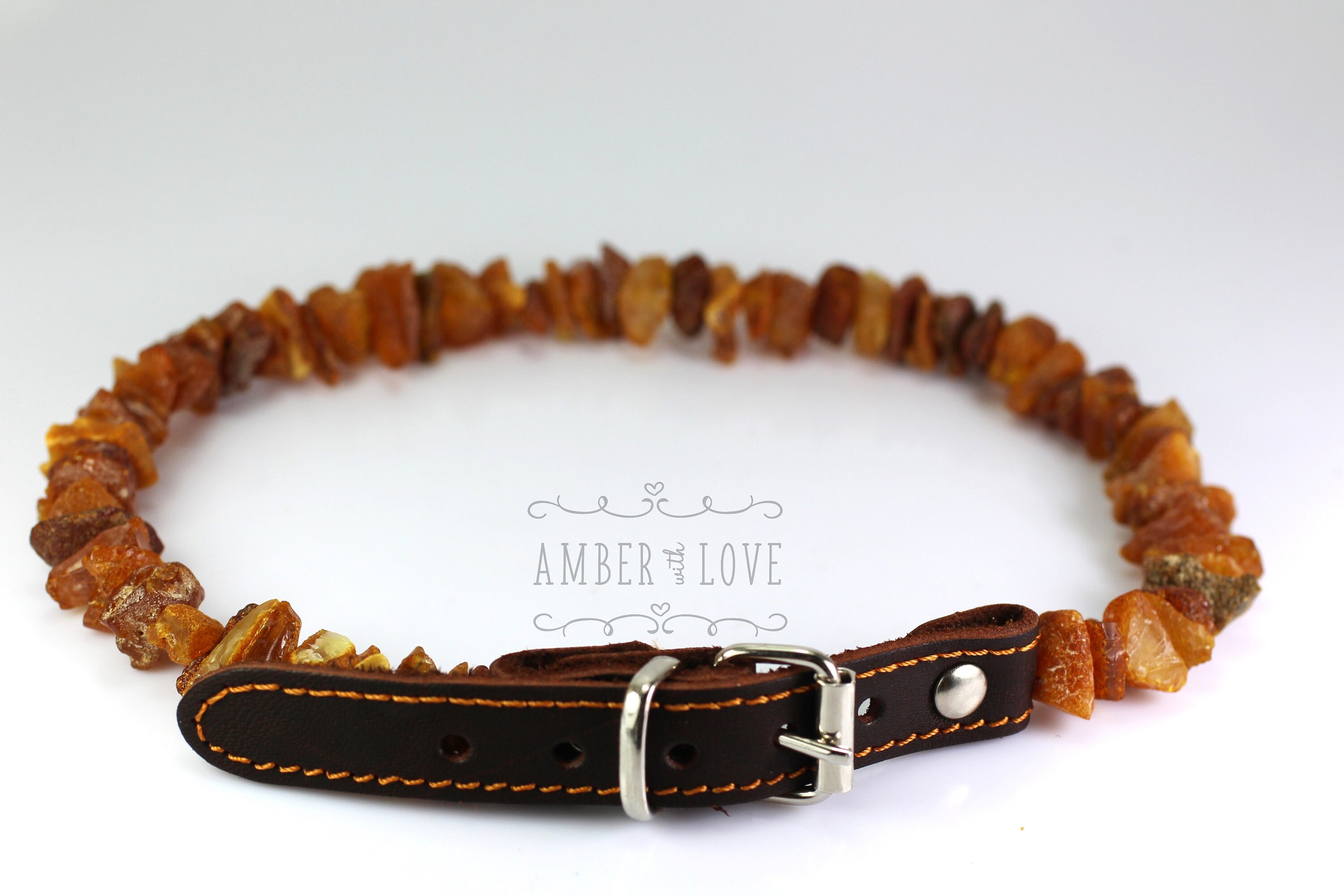 PetLove Amber Collar Made from 100 % Genuine Baltic Amber for Dogs and Cats