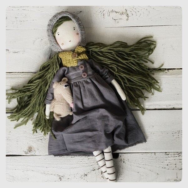 Rag doll Sofia Cloth doll Soft doll for girls Fabric doll Art doll Ready to Ship doll Gift for little girl Handmade doll