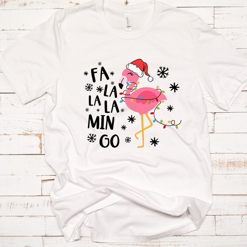Christmas Fa La La La Mingo Shirt Flamingo Wrapped in Etsy