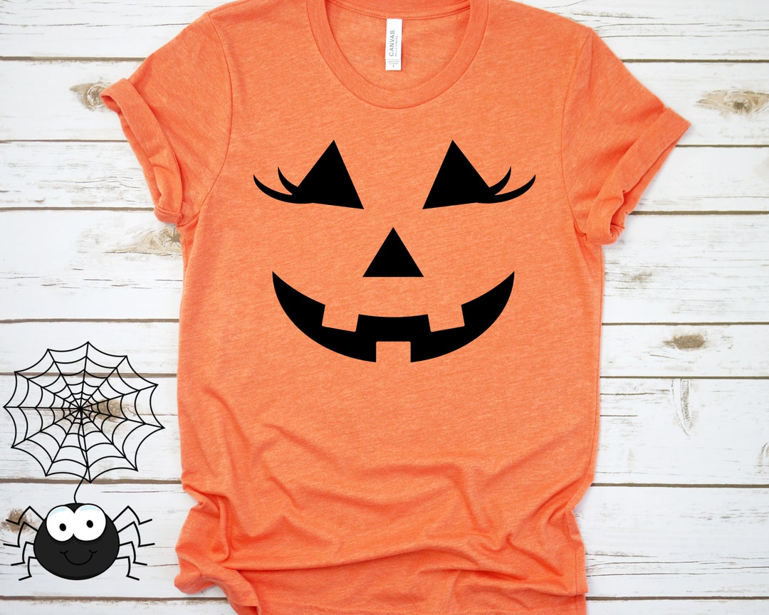 Jackolantern Shirt, Pumpkin Face Eyelashes Shirt, Funny Jack O