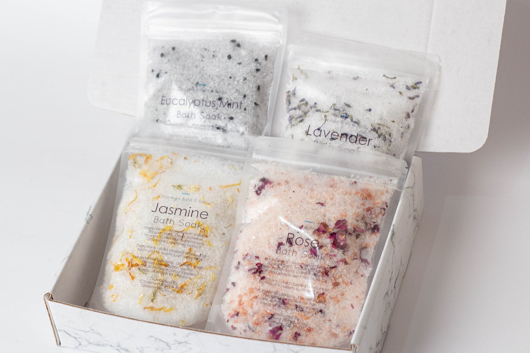 Bath Salt Gift Box Self Care Gift Etsy