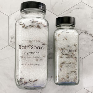 Bath Salts Jasmine, Rose, Eucalyptus & Spearmint, or Lavender Lavender