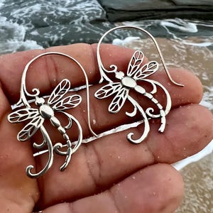 Silver Dragonfly Earrings