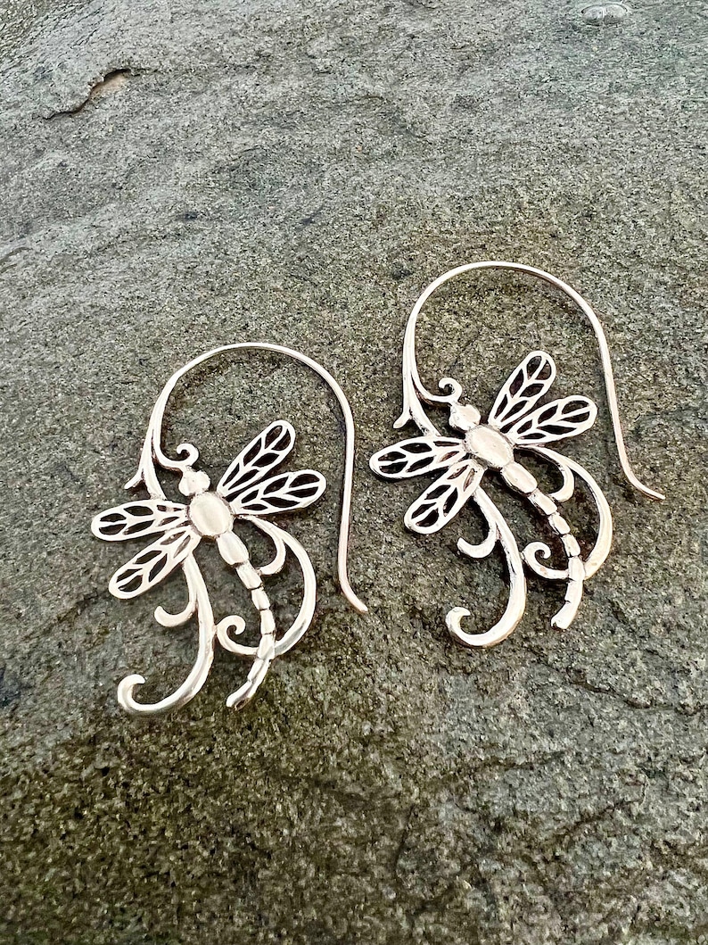 Silver Dragonfly Earrings