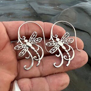 Silver Dragonfly Earrings