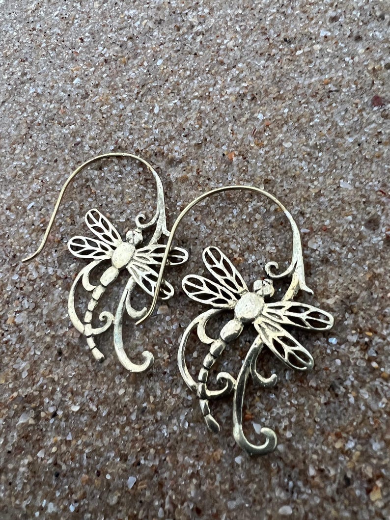Silver Dragonfly Earrings
