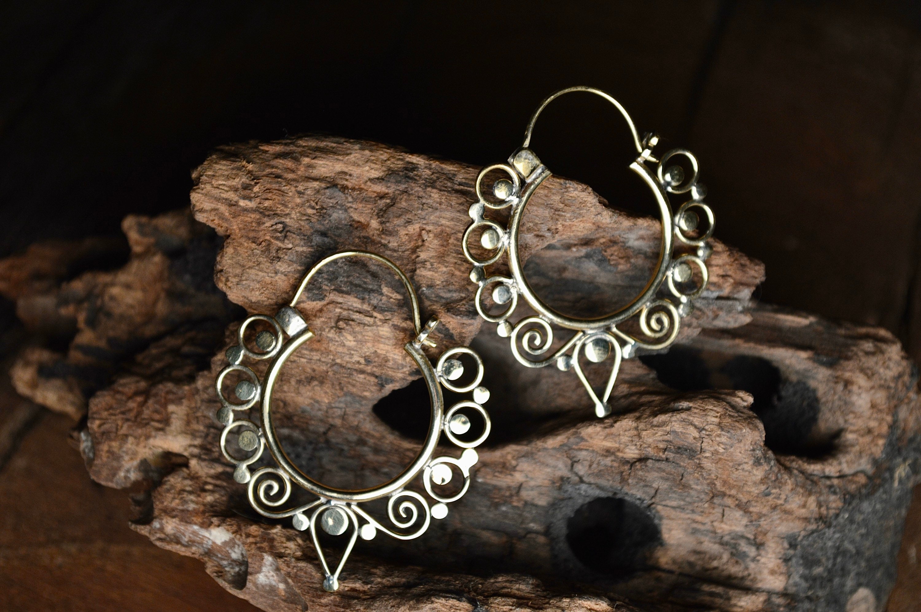 Brass earrings Clearance