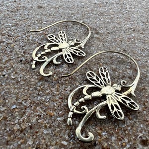 Silver Dragonfly Earrings