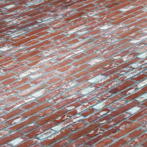 1/12 Dollhouse Distressed Red Brick Effect Wallpaper Miniature 1:12 Printable Download 8.5 x 11&quot; and 11 x 17&quot; Digital Sheets