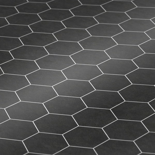 1/12 Slate Large Hex Tile Effect Dollhouse Miniature Satin Finish 8.5" x 11" and 11" x 17" Sheets