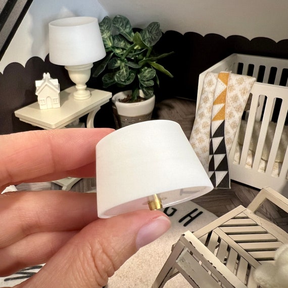 Lampe maison poupée miniature Abat-jour Blanc